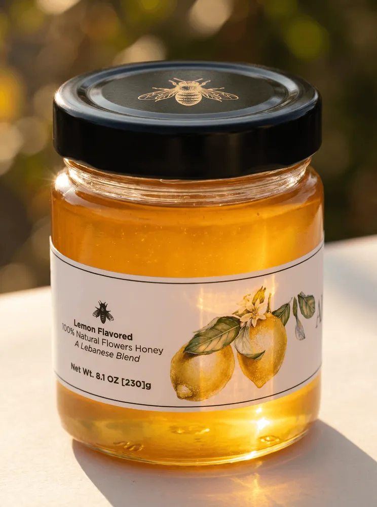 Jar lemon honey photo