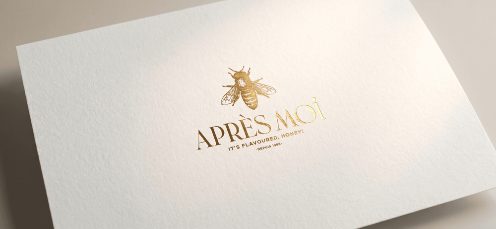 gold logo on paper 
