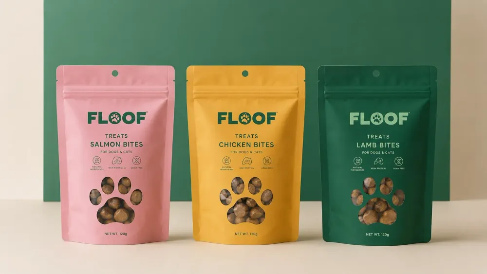 FLOOF Pet Treat Packaging Collection