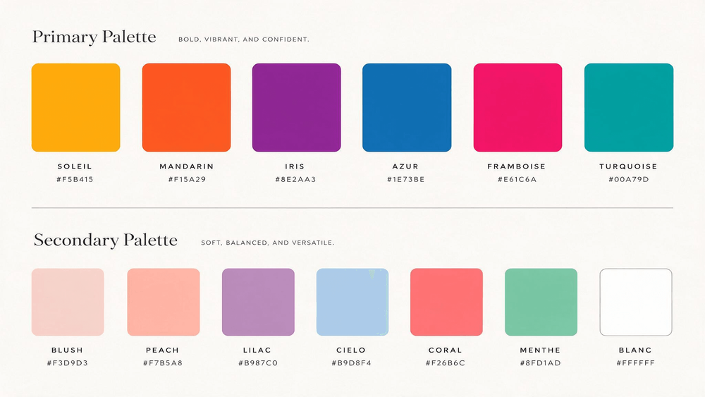 color palette le pavot marra branding 